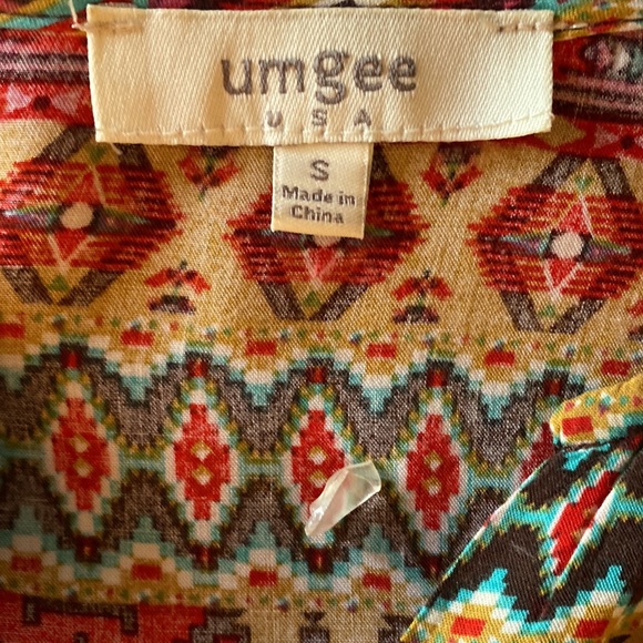 Umgee Button Front Aztec Print Dress Size S Great Condition! - Picture 3 of 11